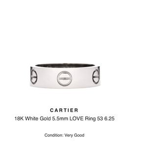 CARTIER LOVE RING 18K WHITE GOLD
